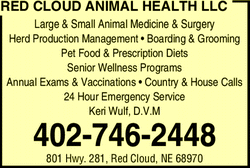 Red Cloud Yellow Logo - Red Cloud Animal Health LLC, Red Cloud, NE 68970-7003 | - Yellowbook