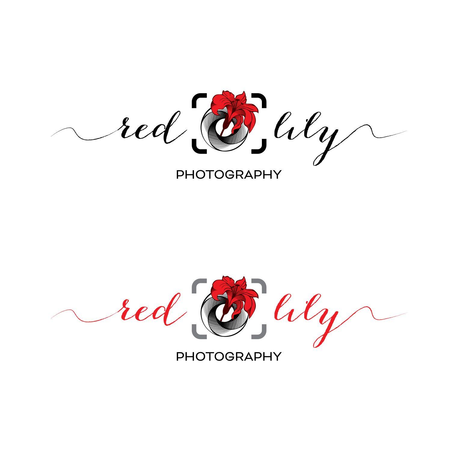 Red Lily Logo - Elegant, Modern, Business Logo Design for Red Lily Photography
