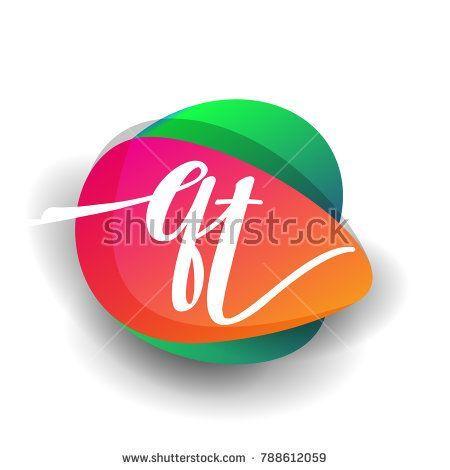 Qt Logo - Letter QT logo with colorful splash background, letter combination ...