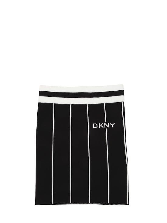 DKNY Logo - DKNY, Logo tricot knit skirt, Black, Luisaviaroma