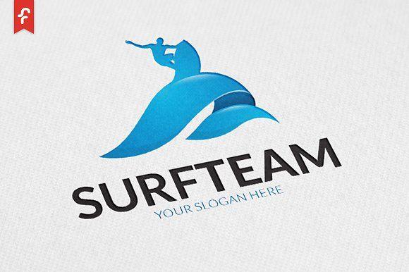 Surf Team Logo - Surf Team Logo Logo Templates Creative Market