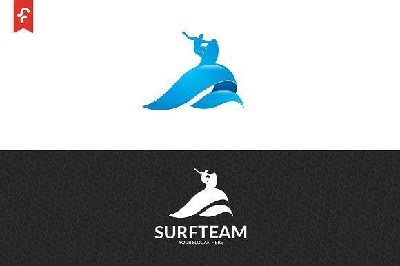 Surf Team Logo - Surf Team Logo Logo Templates Creative Market