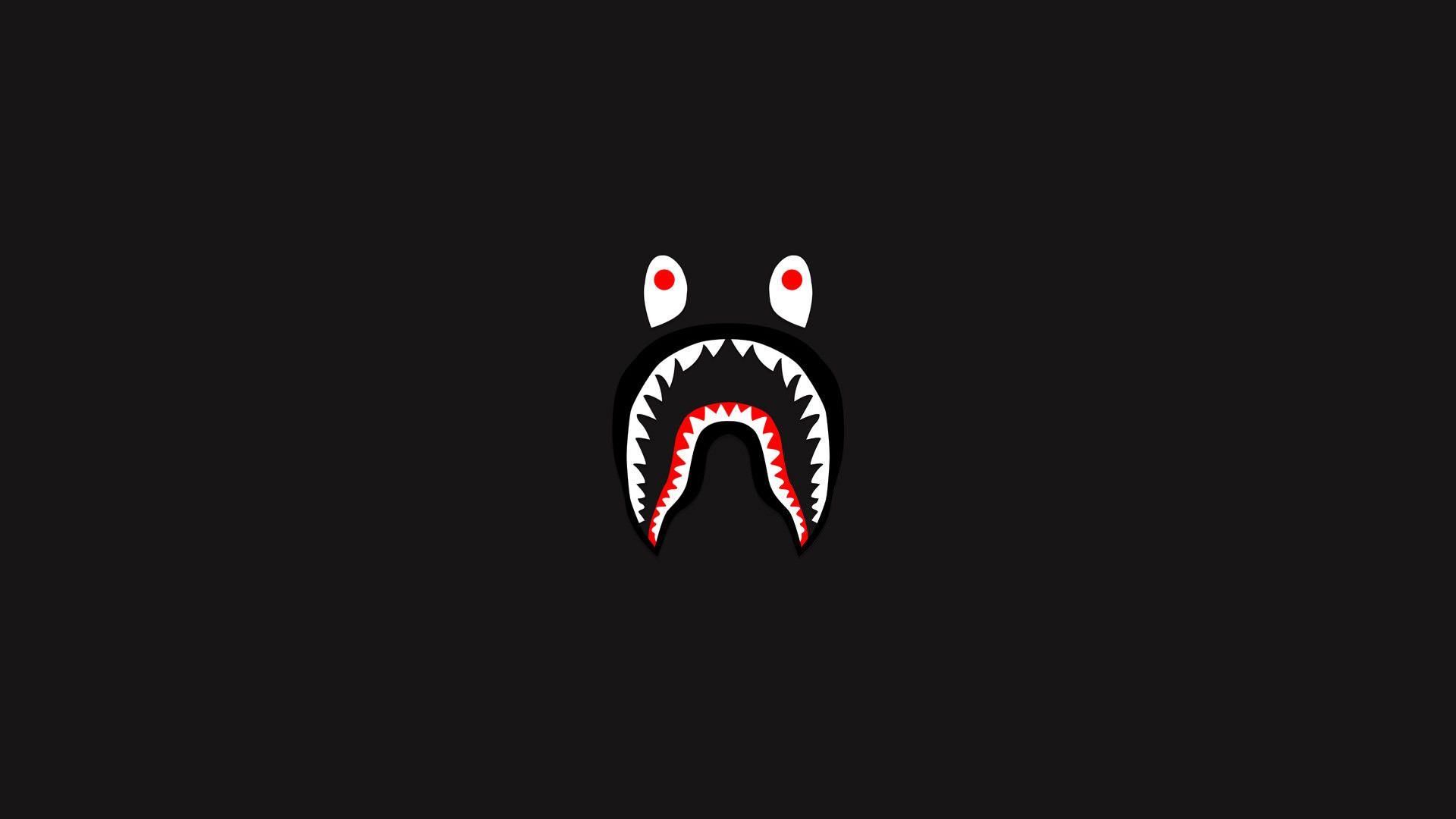 Black And White Bape Shark Logo Logodix