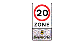 Silver Car with Red Triangle Logo - Traffic signs: Signs giving orders