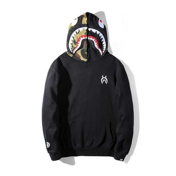 Black and White BAPE Shark Logo - Product