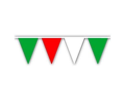 4 White Red Triangle Logo - Red/White/Green 9x12