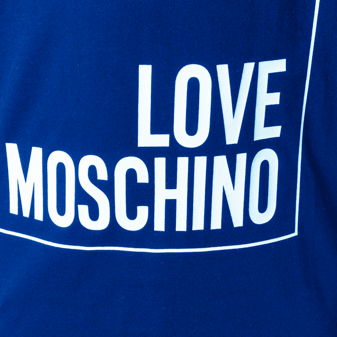 Blue Box Logo - Love Moschino Love Moschino Blue Box Logo T-Shirt M473269M3876 ...