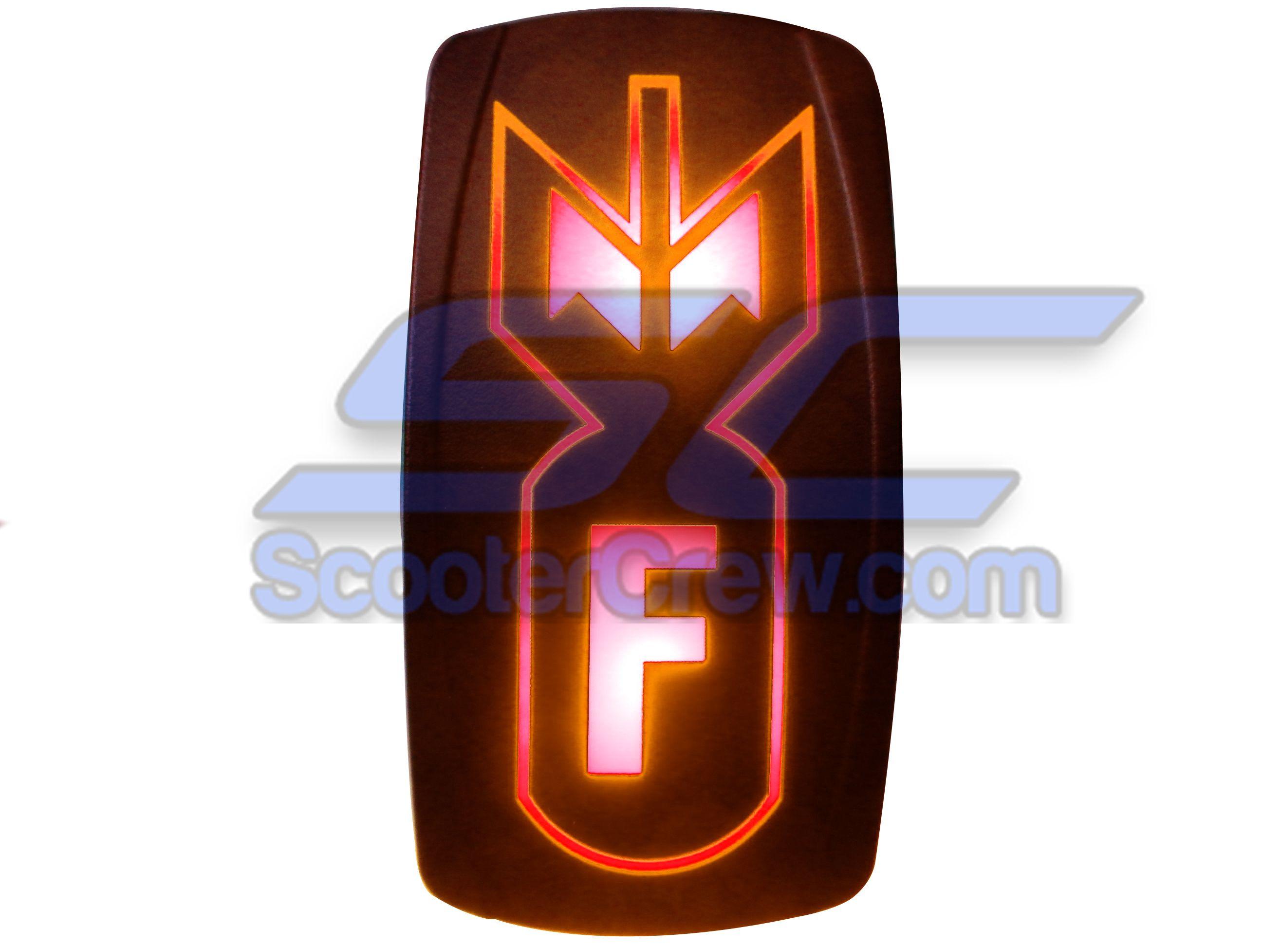 Orange F Logo - ScooterCrew Orange FBomb Rocker Switch, Polaris RZR XP1000 Rocker ...
