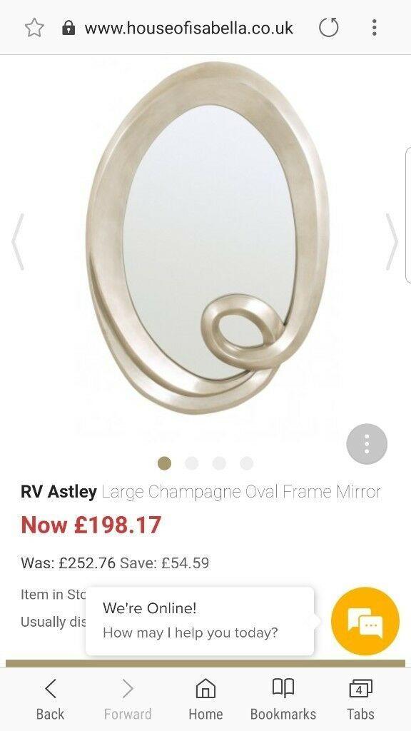 Oval Swirl Logo - Large oval Swirl Mirror | in Oldham, Manchester | Gumtree
