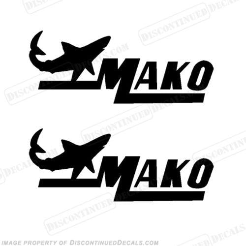 Mako Shark Logo - Mako Shark 56 Boat Logo Decals - (Set of 2) Any Color!