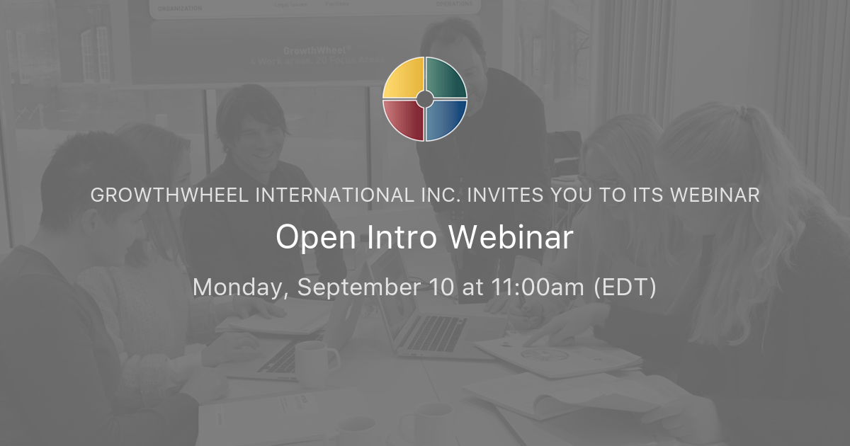 Growth Wheel Logo - Open Intro Webinar | GrowthWheel International Inc.