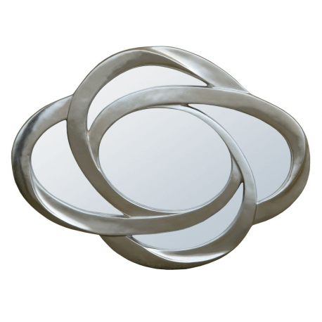 Oval Swirl Logo - Silver Swirl Framed Oval Mirror