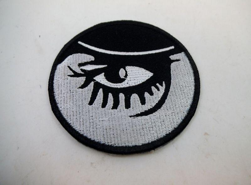 Black and White with Orange Eyes Logo - NEW 2 3 4 Clockwork Orange Eye Patch Punk Goth Black Metal Kubrick
