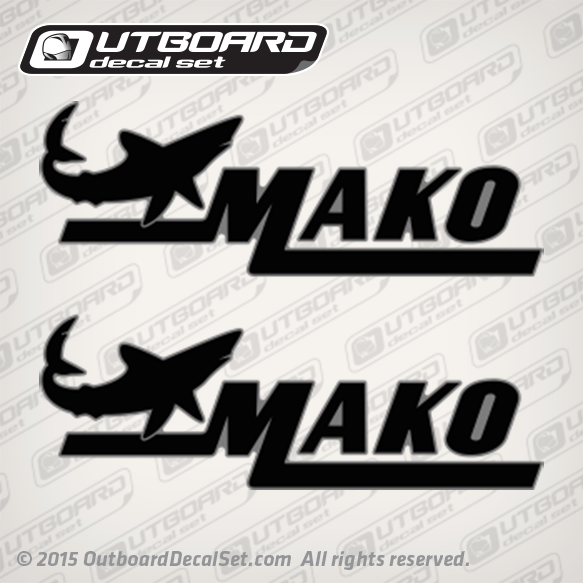 Mako Shark Logo - Mako Shark Logo decal set