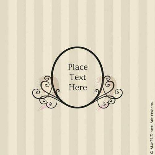 Oval Swirl Logo - Oval swirl frame your own text or image in! Full set here