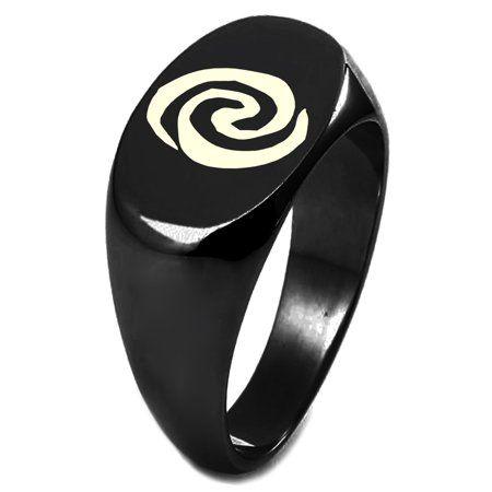 Oval Swirl Logo - Tioneer - Black IP Plated Sterling Silver Disney Moana Water Swirl ...
