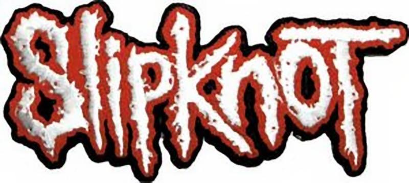 White Letter Logo - Slipknot Iron-On Patch Red And White Letters Logo – Rock Band Patches