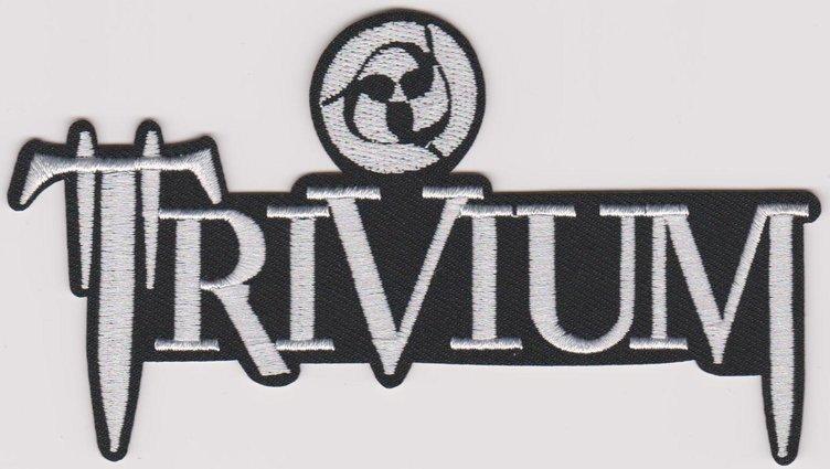 White Letters Logo - Trivium Iron-On Patch White Letters Logo – Rock Band Patches