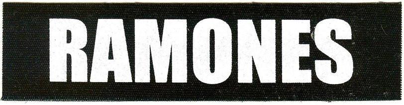 White Letters Logo - The Ramones Sew On Canvas Patch White Letters Logo