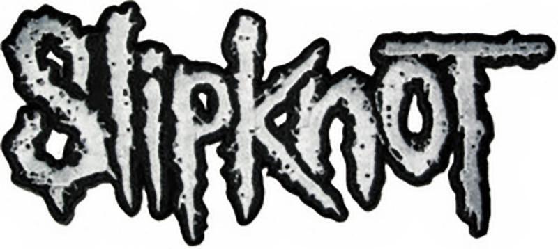 White Letters Logo - Slipknot Iron On Patch White Letters Logo