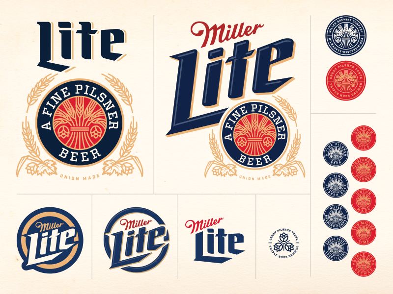 Vintage Miller Logo - Miller Lite Concept by Brandon Rike | Dribbble | Dribbble