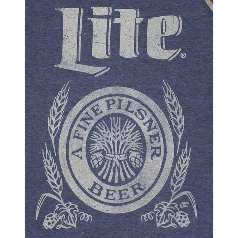 Vintage Miller Logo - Miller Lite Beer Logo Men's Blue Retro Tank Top