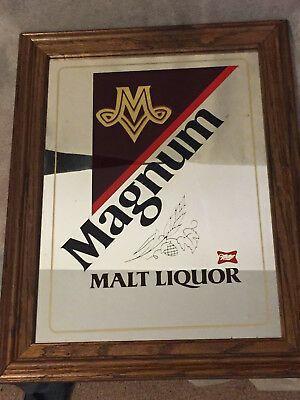 Vintage Miller Logo - VINTAGE MILLER LOGO Magnum Malt Liquor Beer Mirror Sign - $11.95 ...