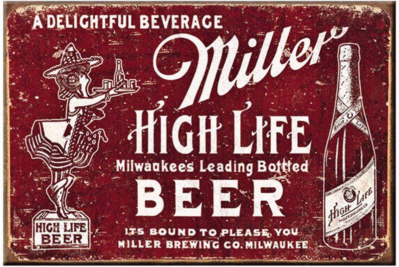Vintage Miller Logo - Miller High Life Vintage Logo Magnet - Merch Online | Raru