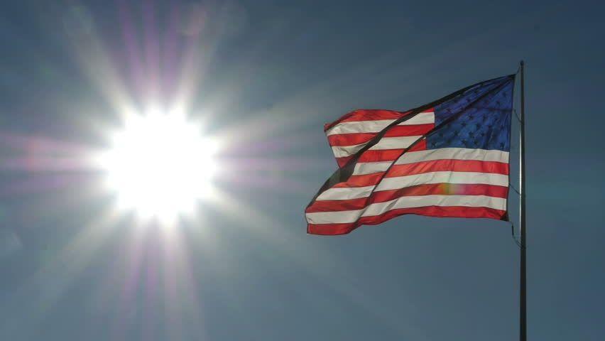 American Flag Sun Logo - American Flag Blowing Wind with Stock Footage Video 100% Royalty