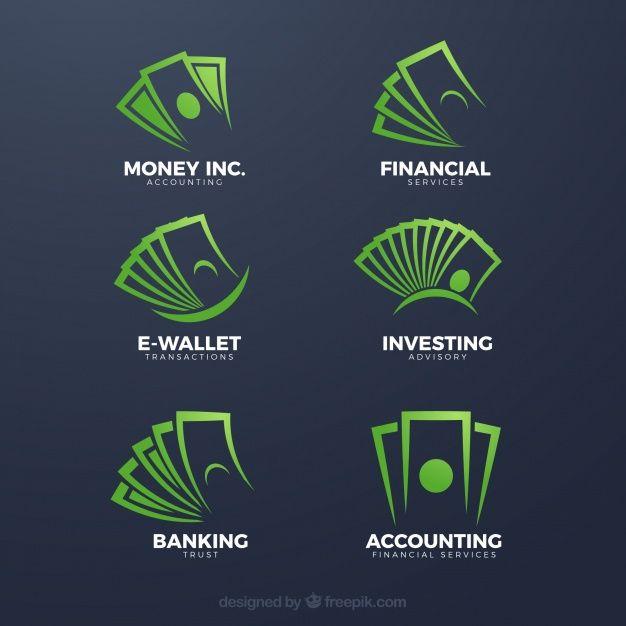 Green Money Logo - Green money logo template collection Vector