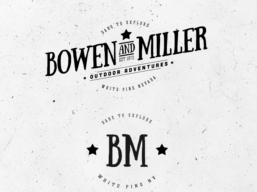 Vintage Miller Logo - Bowen And Miller Vintage Logo By Dry Ink