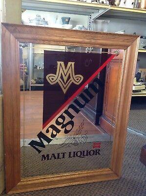 Vintage Miller Logo - BIG- VINTAGE MILLER Logo Magnum Malt Liquor Beer Mirror Sign