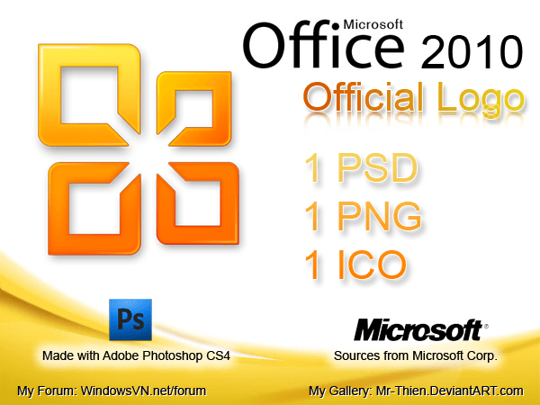 Microsoft Office 2010 Logo - MS Office 2010 Official Logo by Mr-Thien on DeviantArt