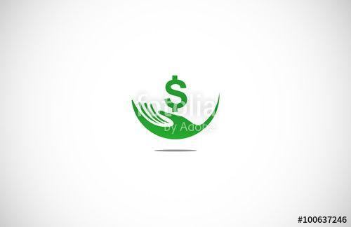 Green Money Logo - Green Hand Money Logo Stock Image And Royalty Free Vector Files