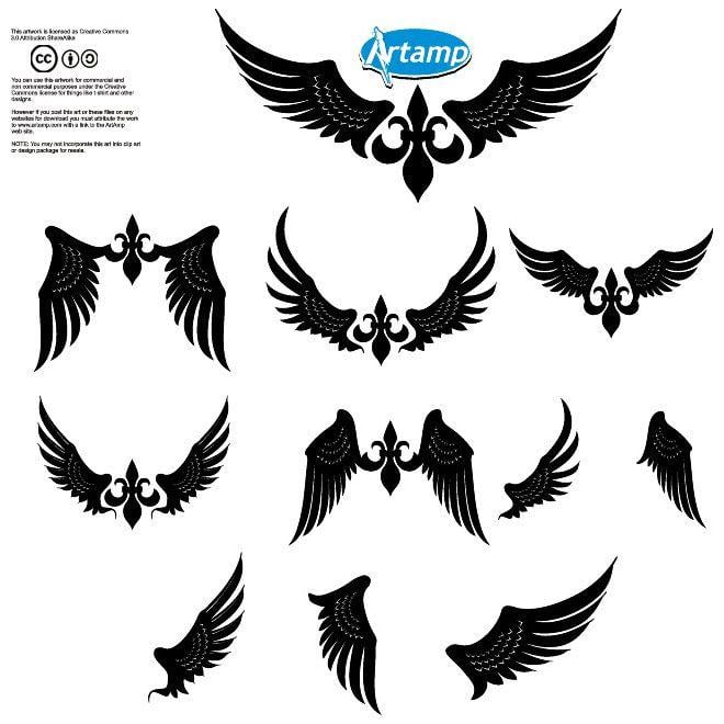 Crow Wing Logo - WINGS ARTAMP VECTOR PACK - Download at Vectorportal