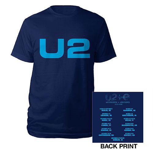 European Store Logo - U2 Official Store. U2 eXPERIENCE + iNNOCENCE European Tour Navy