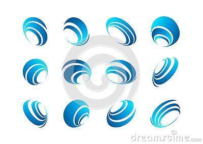 White Sphere Logo - Sphere logo, earth icon, wind symbol, connection orb, spin planet