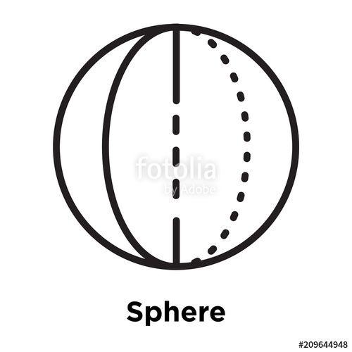 White Sphere Logo - Sphere icon vector sign and symbol isolated on white background ...