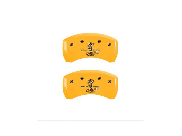 Old Shelby Logo - MGP Mustang Yellow Caliper Covers w/ Shelby GT350 Logo