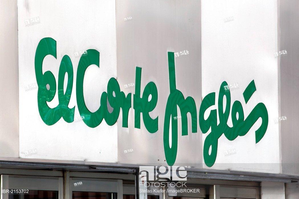 European Store Logo - Logo and lettering on one of the Spanish department store chains, El ...