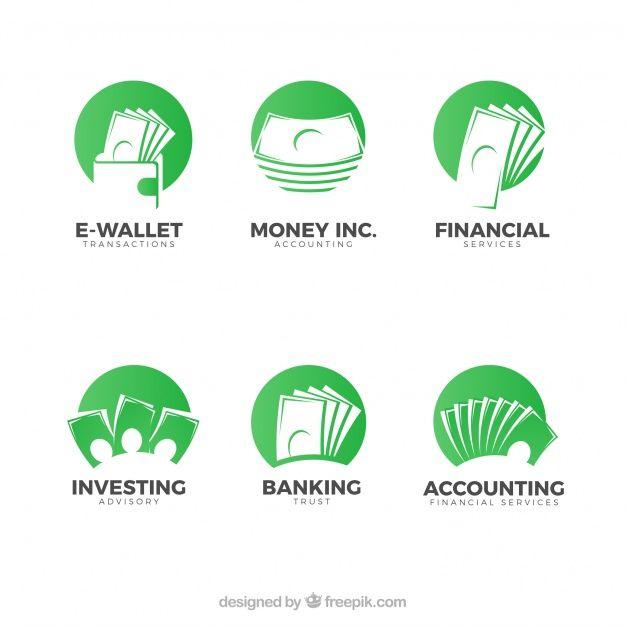 Green Money Logo - Money logos collection for companies Vector | Free Download