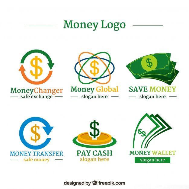 Green Money Logo - Money logos collection for companies Vector