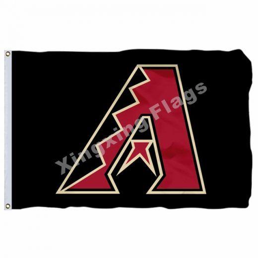 Diamondbacks Logo - Arizona Diamondbacks Logo Flag Black – PR Gears