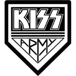 Black and White Kiss Logo - Kiss Army Logo Rub On Sticker Great Band T Shirts, Hoodies