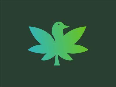 Natural Bird Logo - Bird and Cannabis Logo Concept