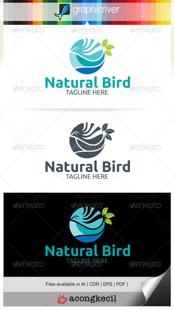 Natural Bird Logo - Natural Bird V.1 by acongkecil | GraphicRiver
