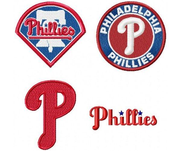 Phillies Logo - Philadelphia phillies logo machine embroidery design for instant