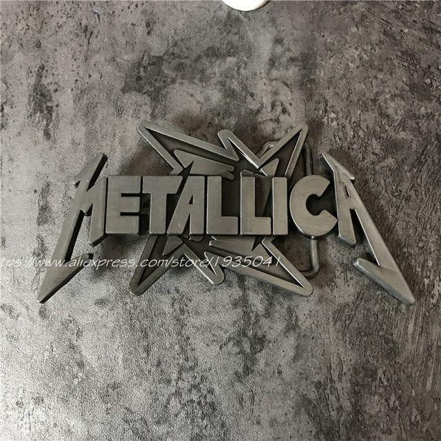 Classic Rock Band Logo - Metallica Letter Metal Belt Buckle Classic Rock band Logo Buckles ...