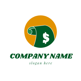Green Orange Circle Logo - Free Dollar Logo Designs | DesignEvo Logo Maker