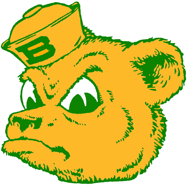 Yellow Bear Logo - Baylor Bears Primary Logo (1969) - Yellow Bear head with hat and ...